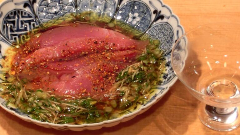 《鰹の カルパッチョ の・ようなもの(2)》・・・・大和の 和の料理《鰹の刺身》