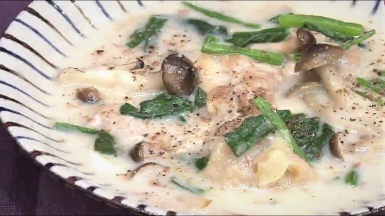 鶏肉とホウレンソウのクリーム煮