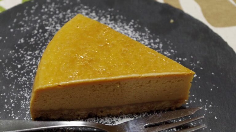 ほろ苦キャラメルベイクドチーズケーキ(18cmスポンジ型一台分) #チーズケーキ#ベイクドチーズケーキ#キャラメルチーズケーキ