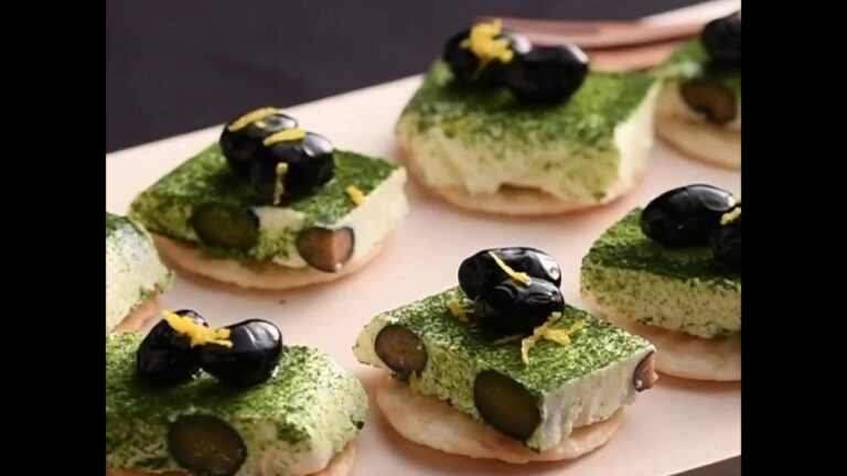 【黒豆とクリームチーズの和風アイスカナッペ】