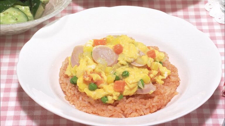 【3分クッキング公式】のっけオムライス／きゅうりのマスタードあえ