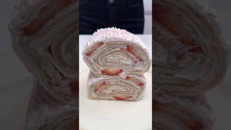 ミルクレープロールケーキ🍰世界一簡単🌸