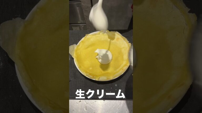 蕎麦粉からクレープ生地のスイーツ作ったらどうなるの？！ #ガレット #クレープ #スイーツ #shorts