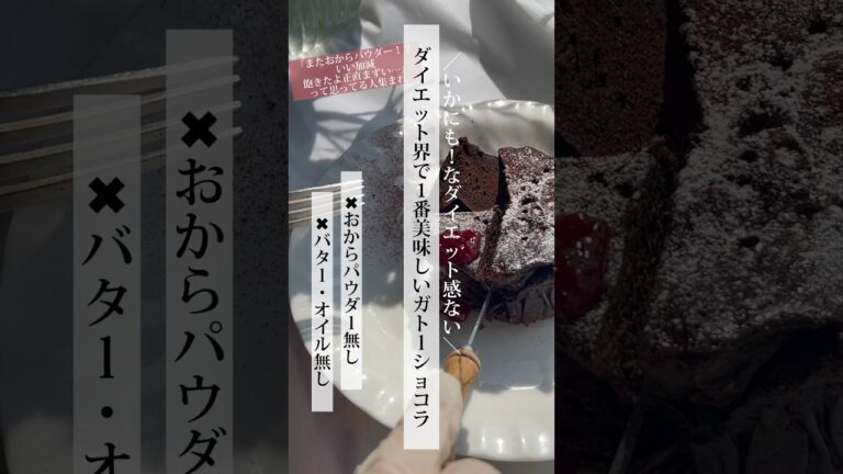 【おからパウダー・豆腐不使用】ダイエット感を最大限に無くしたガトーショコラ。でもオイルなしチョコなし。#ダイエット #グルテンフリー