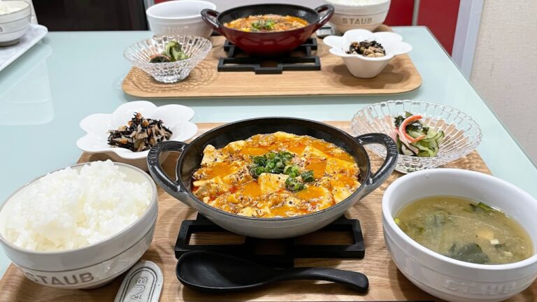 【献立】4人家族の晩ごはん/麻婆豆腐