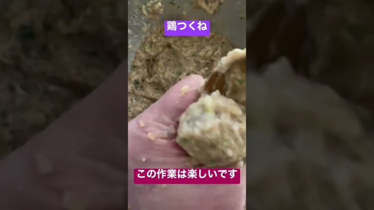 鶏つくねの作業工程は楽しい😚 #料理 #料理レシピ