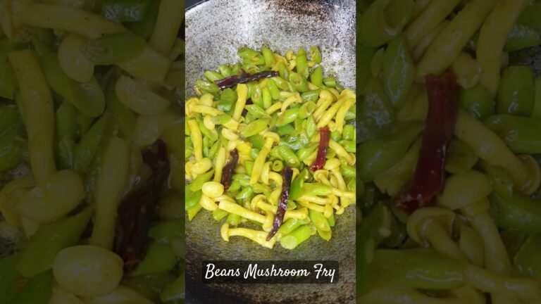 Beans Mushroom Fry #beans #poriyal #sayurcampur #cendawan