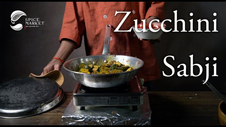 インド料理 ★ ズッキーニのサブジ カレー粉 で作る。スパイス料理 初心者にもオススメ！ ★ Indian cuisine How to make Zucchini Sabji