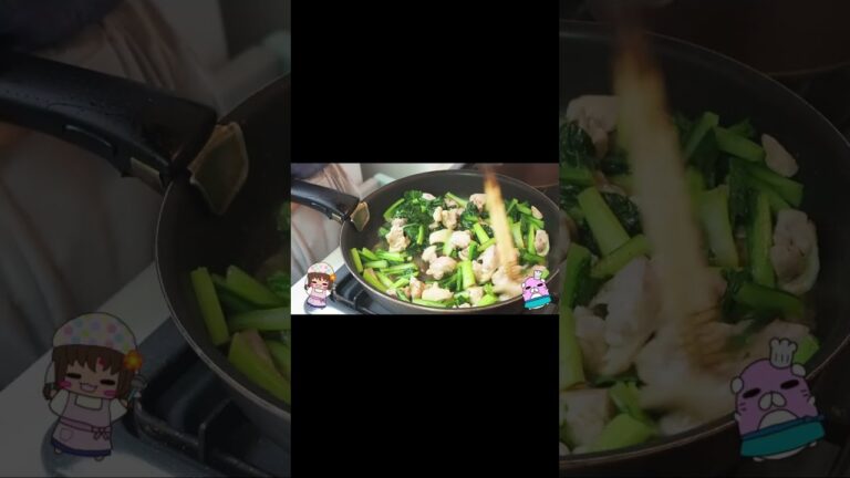 【冷凍保存】お弁当用のおかず作ってみた 鶏肉と小松菜の炒め物【メイン】