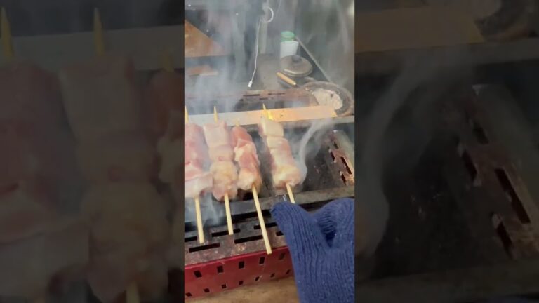 【炭火】スーパーで買った冷凍焼き鳥を1番美味しくする！#shorts#yakitori #食テロ