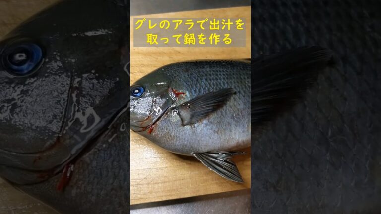 内臓脂肪がヤバかったので、アラで出汁を取ってグレ鍋を作る