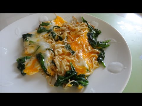 ダイエット＆健康メニュー・つる紫とエノキダケの卵とじ