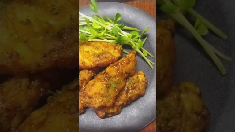 🌷鶏ささみの黒胡椒にちよつと甘辛のタレを絡ませる。🌷あっさりしたささ身を少しこってりに味付けするとおかずになります