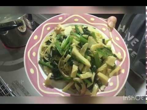 毎日ご飯❤︎筍とほうれん草のパスタ