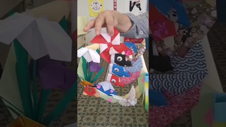 おりがみアート💕鯉のぼりを作ってみました👍#端午の節句#手作り#自作#飾り物#贈り物#趣味#金太郎#素敵な作品