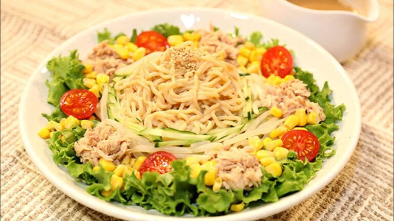 ＜スマイルクッキング＞５０　ラーメンサラダ　ごまだれの風味がこうばしい