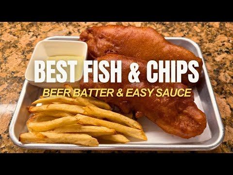 クリスピービール衣のフィッシュ＆チップス＋クリーミータルタルソース（簡単レシピ！）｜英国風パブスタイル