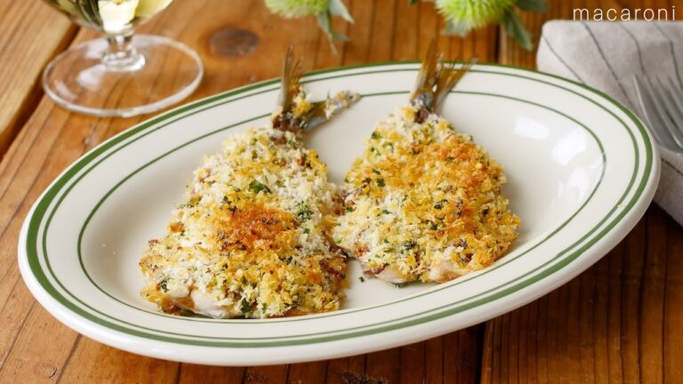 【いわしのパン粉焼き】トースター調理で手軽に作れる！外はカリッと中はふっくら♪