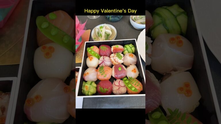 バレンタインの夕食#Valentine's Day#ちらし寿司#手毬寿司#バレンタイン#バレンタインレシピ