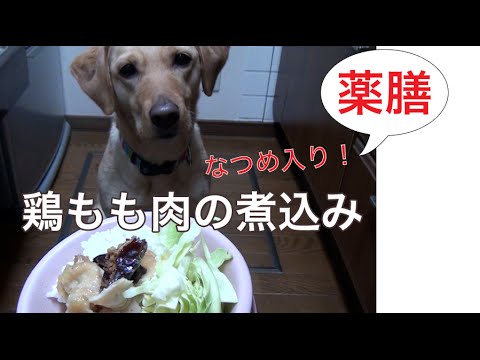 犬ご飯作り方から：鶏もも肉となつめのシンプル煮込み