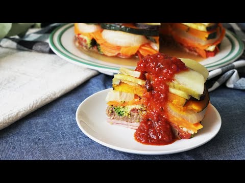 【旨みたっぷり】野菜重ね重ねバーグ