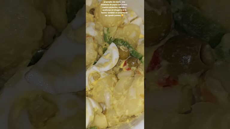 Ensalada De Papas Con Huevos 😋 #shorts