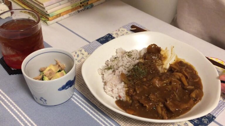 【きのことひき肉のカレー】vlog1