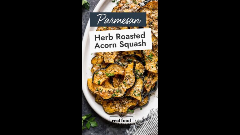 Parmesan Herb Roasted Acorn Squash || #shorts #tastyfood #recipes