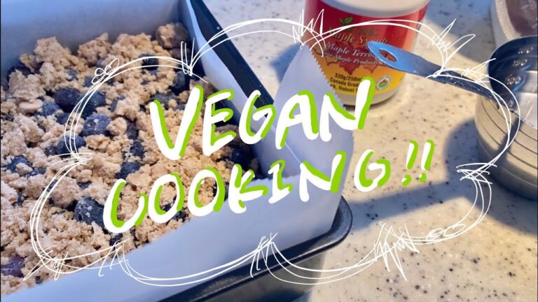 【vegan cooking #1】ブルーベリークランブルクッキー作った🫐🥣
