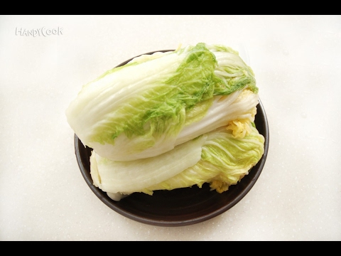 白菜の塩漬け(배추절이기)_韓国料理レシピ(일어자막)JP ver.