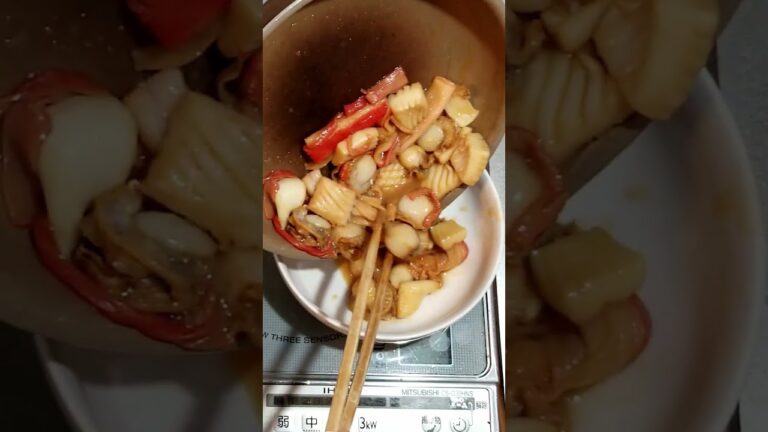 お父さんが作るホタテとイカのバター醬油焼き #shorts