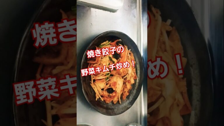 No 208  焼き餃子の野菜キムチ炒めです！材料費は、400円かかっていません！