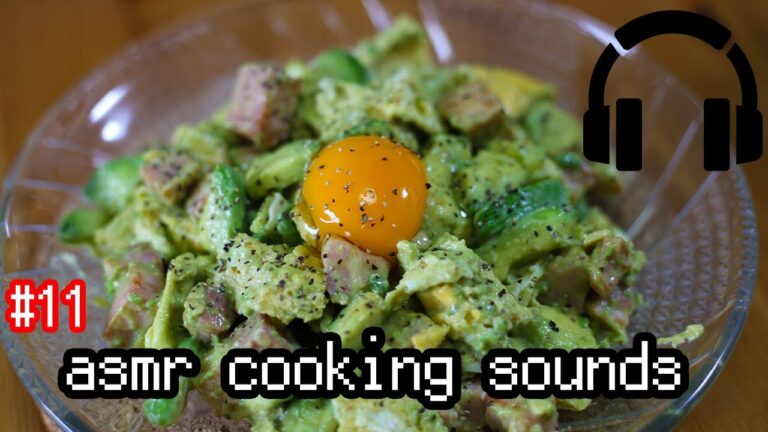 【ASMR Cooking Sounds #11】Sounds of making " How to make Avocado salad "/アボカドサラダ 長尺ver【料理 音】