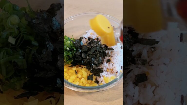 病みつきになる！韓国風おにぎり🍙雑穀チュモッパ🔥 #料理 #簡単レシピ #shorts #pr