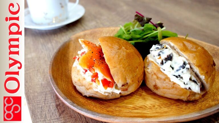 オリンピックの超簡単レシピ　パン工房 クルミバンズ de クリームチーズサンド