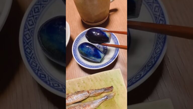 この小ナスの漬物が宝石に見えてきました。とても美しいです。 #shorts