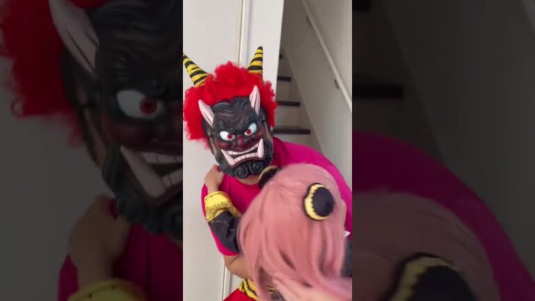 いずちゃんアーニャ、鬼に連れて行かれる😱　まりちゃんいずちゃんチャンネル　#shorts