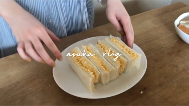 たまごサンドを作って食べる。