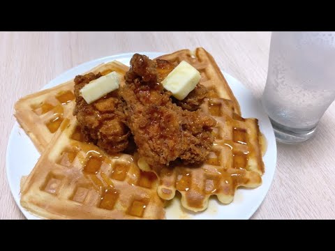 夜食にワッフルチキンはおデブの鏡