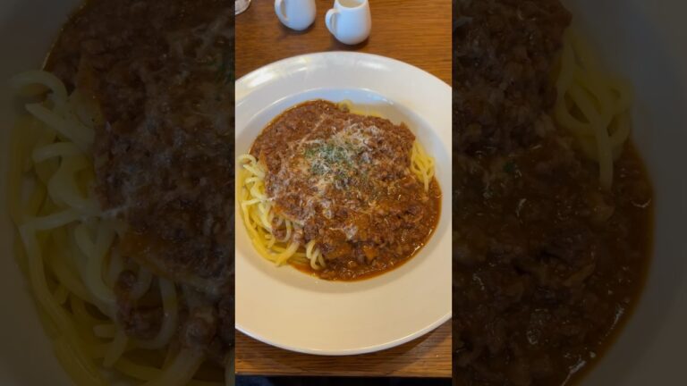 三郷ミートソース　イタリア食堂nono （さいたま三郷ミートソース（大盛り）+セットランチのグリーンサラダ）美味しかった。グリーンサラダも満足、自家製ドレッシング良いね！。テレビで紹介されました。