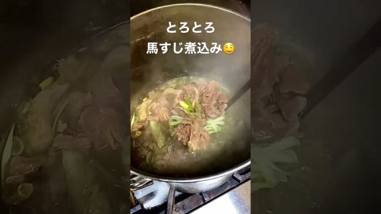トロトロ馬すじ煮込み　Stewed horse tendon　#広島グルメ #馬煮込み　#すじ煮込み#広島居酒屋　#広島　#cooking