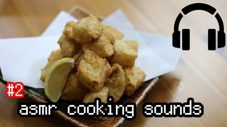 【ASMR Cooking Sounds #2】Sounds of making "Fried Nagatoro "/長芋の唐揚げ 長尺ver【料理 音】