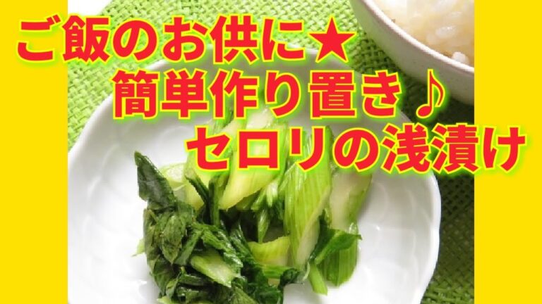 ★レシピ動画★ご飯のお供に☆簡単作り置き♪セロリの浅漬け★【hirokoh(ひろこぉ)のおだいどこ】