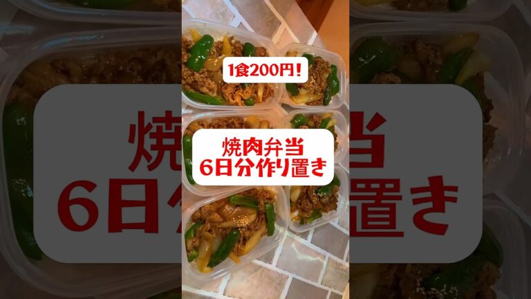 【焼肉弁当】6日分作り置きして冷凍する#shorts #焼肉#料理