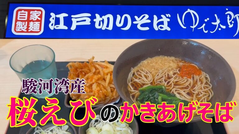 ゆで太郎　駿河湾産　桜えびのかきあげそば＋薬味ねぎ　880円　数量限定
