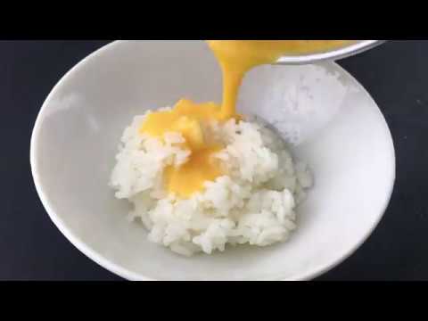 Raw egg on rice 辛子明太子のシンプル卵かけごはん　濃口醤油でさっぱりと