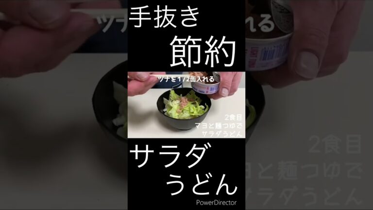 【手抜き節約ご飯】手抜きサラダうどん。#shorts#節約#節約レシピ