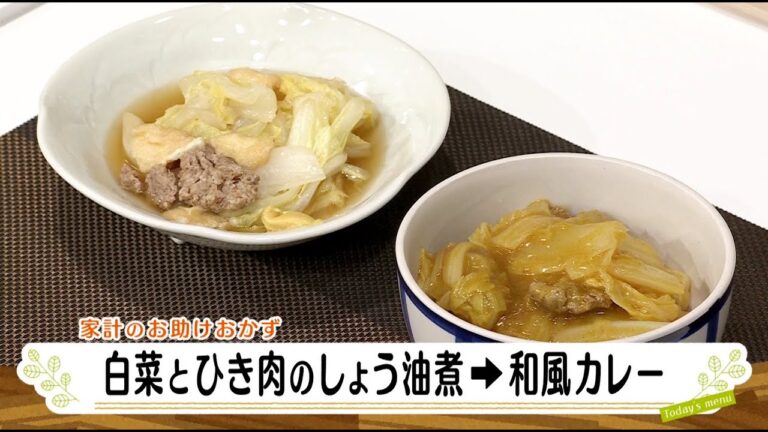 ナマなキッチン「白菜と挽肉のしょうゆ煮→和風カレー煮」