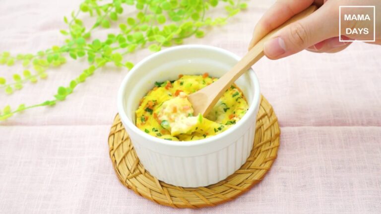 [離乳食　カミカミ期]電子レンジで簡単！野菜パングラタン｜ママ 赤ちゃん 初めてでも 簡単 レシピ 作り方