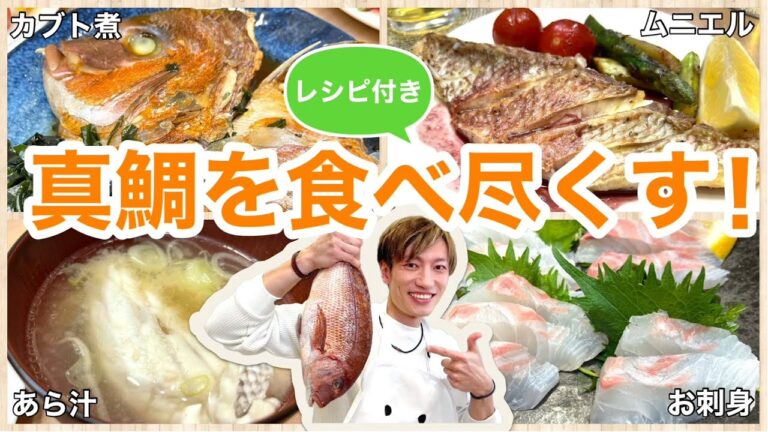 【真鯛４品】骨の髄までいただく絶品レシピ！【山葵食堂】